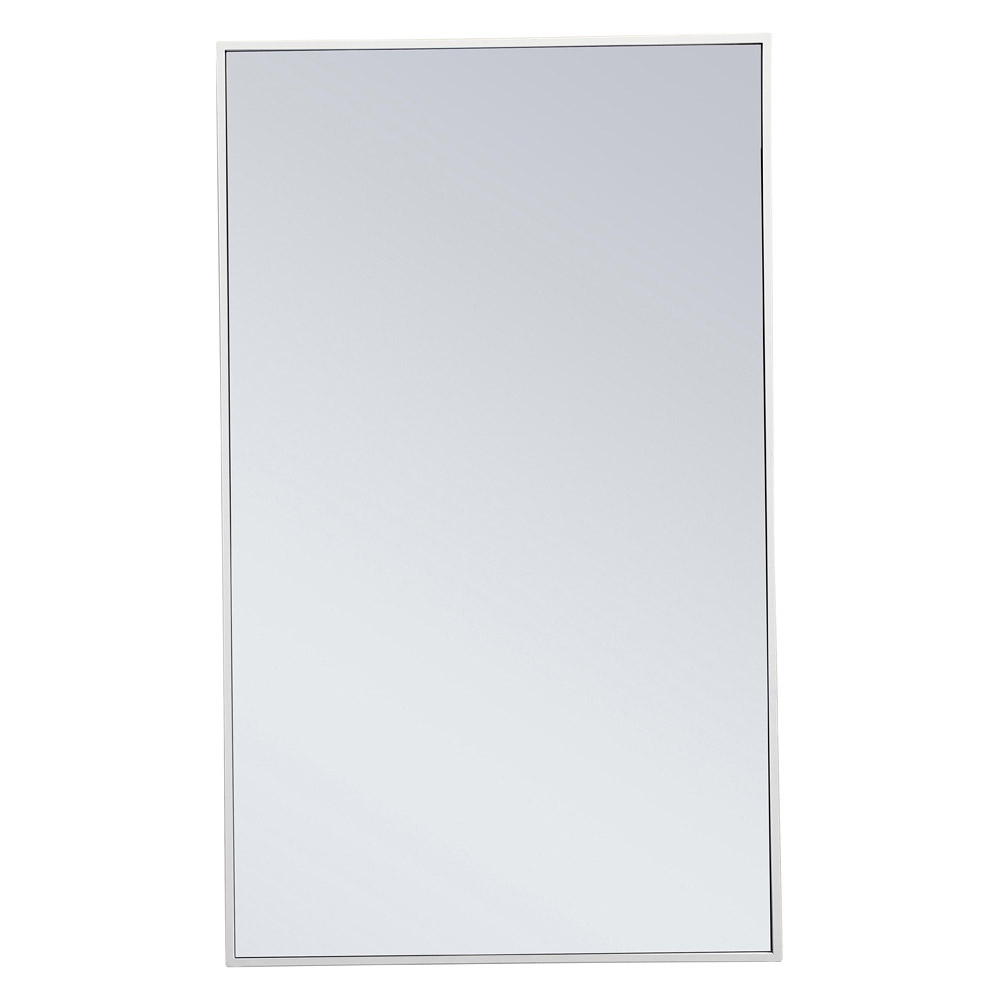 Elegant Wall Mirror - White, L 40" (MR4074WH)