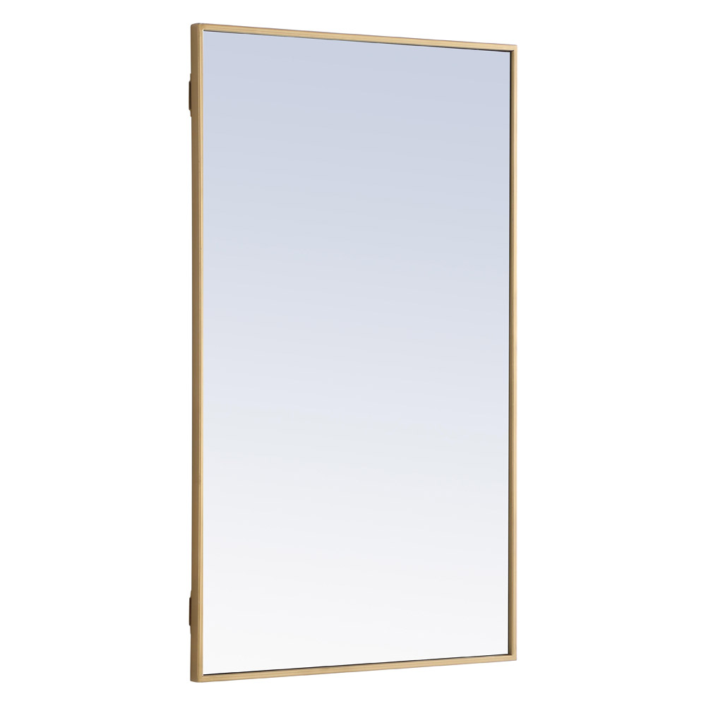 Elegant Wall Mirror - Brass, L 40" (MR4075BR)