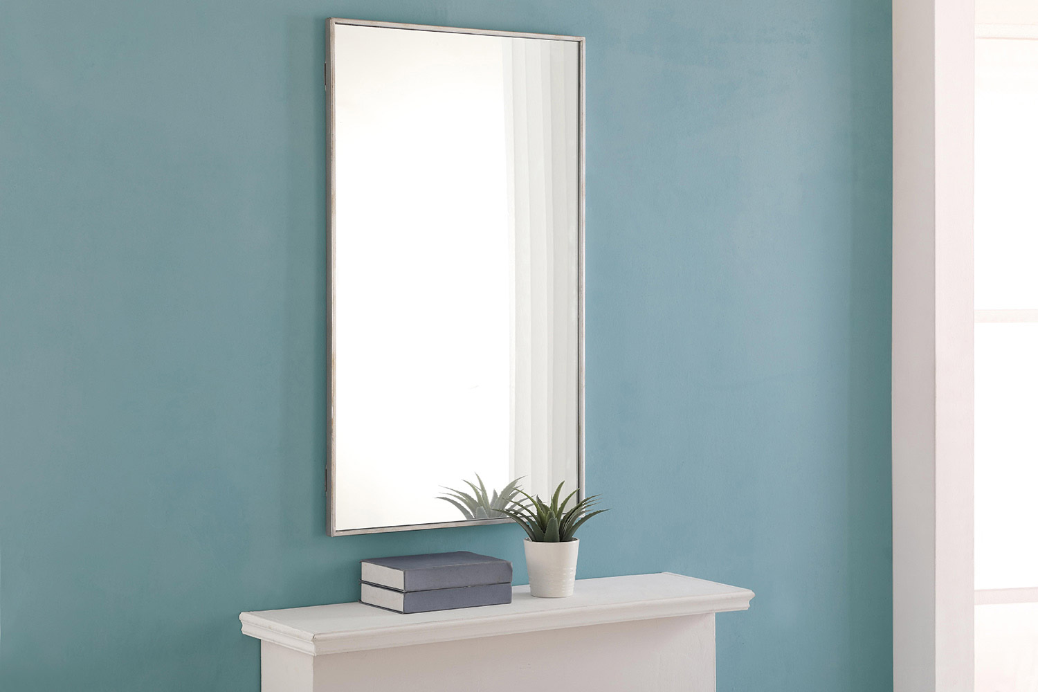 Elegant Wall Mirror - Silver, L 40" (MR4076S)