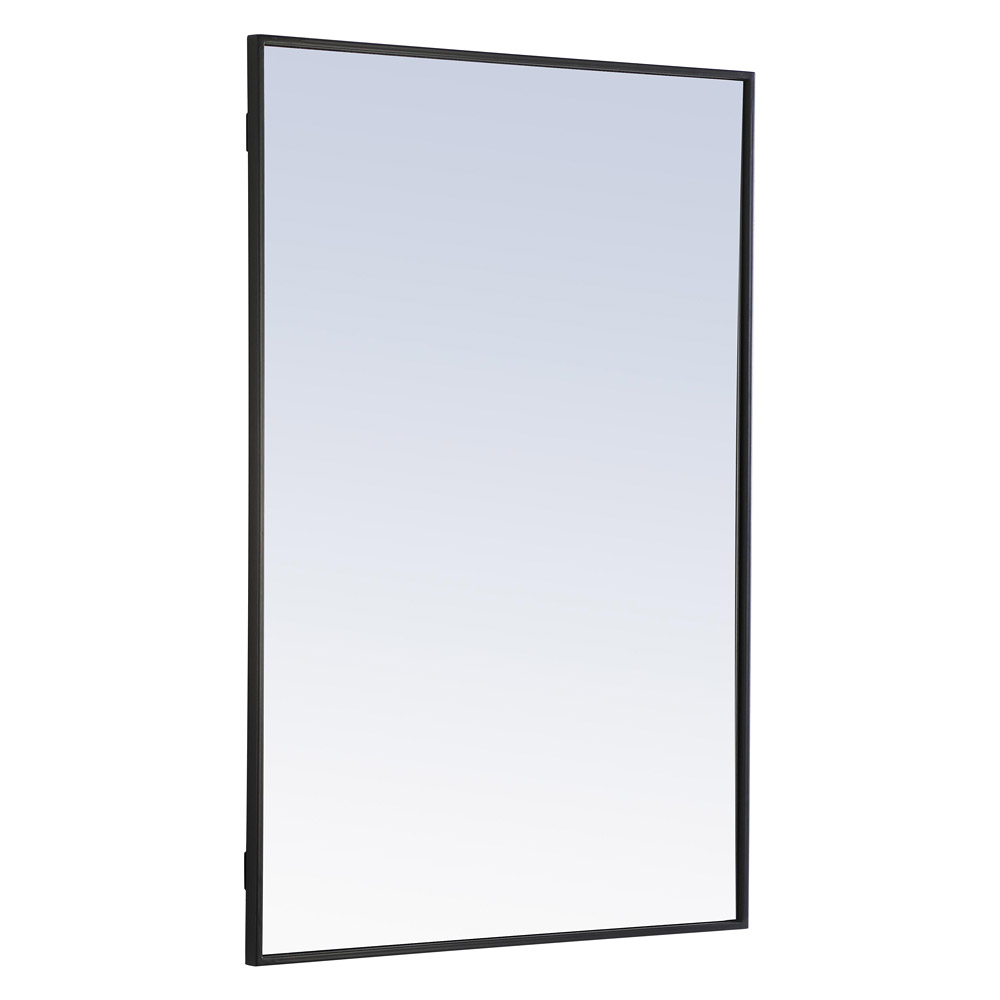 Elegant Wall Mirror - Black, L 42" (MR4077BK)