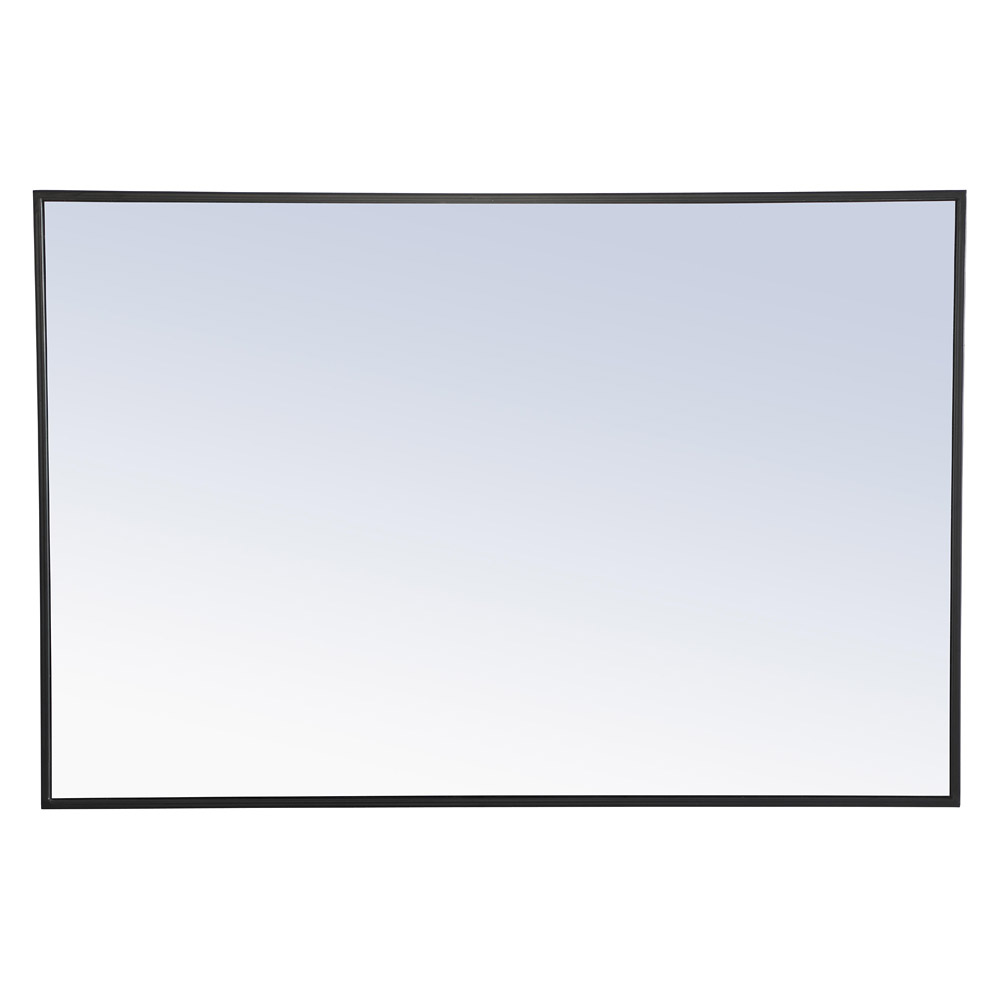 Elegant Wall Mirror - Black, L 42" (MR4077BK)