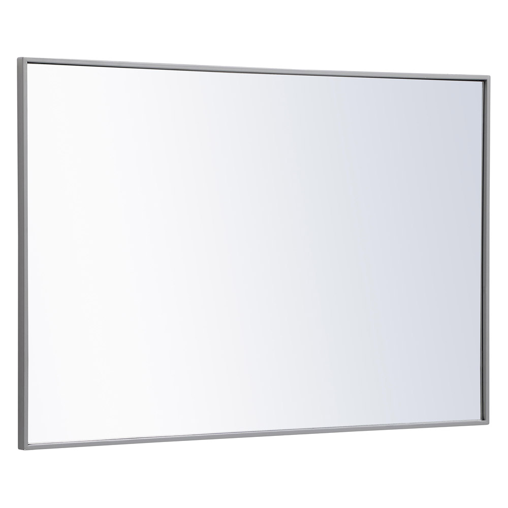 Elegant Wall Mirror - Gray, L 42" (MR4077GR)