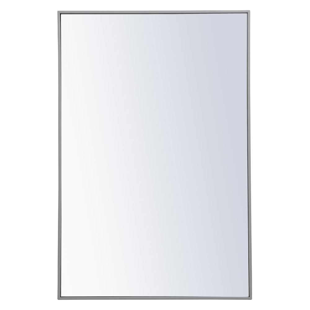 Elegant Wall Mirror - Gray, L 42" (MR4077GR)