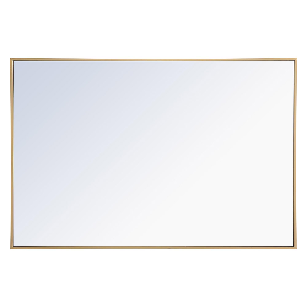 Elegant Wall Mirror - Brass, L 42" (MR4078BR)