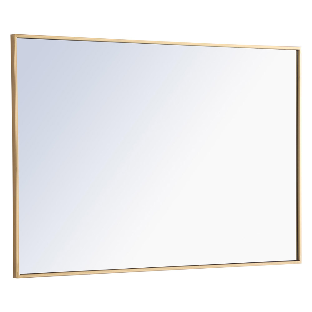 Elegant Wall Mirror - Brass, L 42" (MR4078BR)