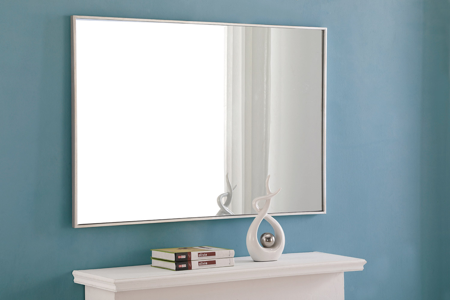 Elegant Wall Mirror - Silver, L 42" (MR4079S)