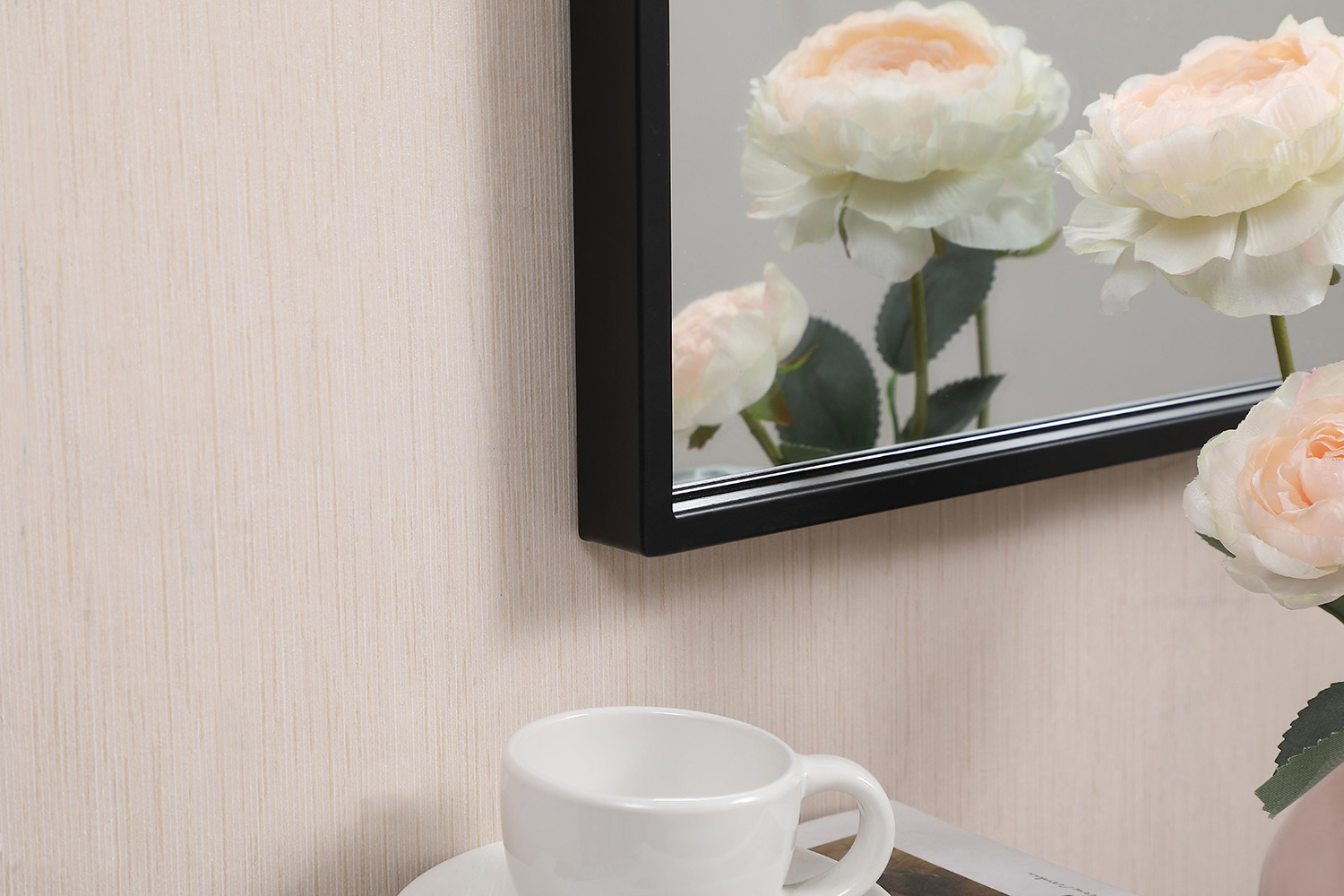 Elegant Wall Mirror - Black, L 28" (MR41428BK)