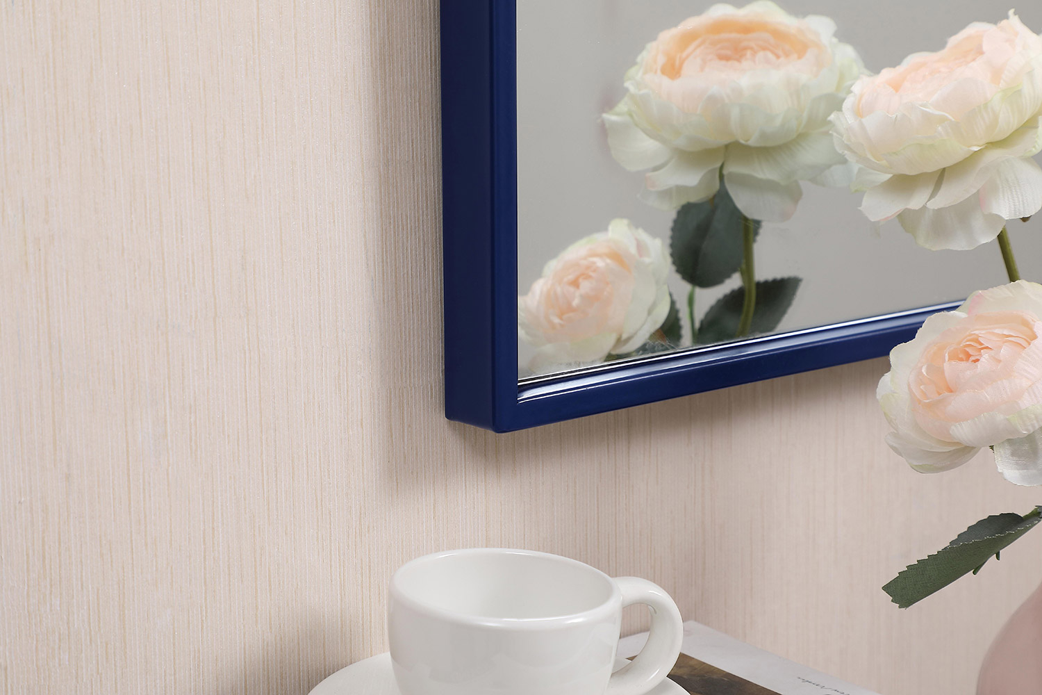 Elegant Wall Mirror - Blue, L 28" (MR41428BL)