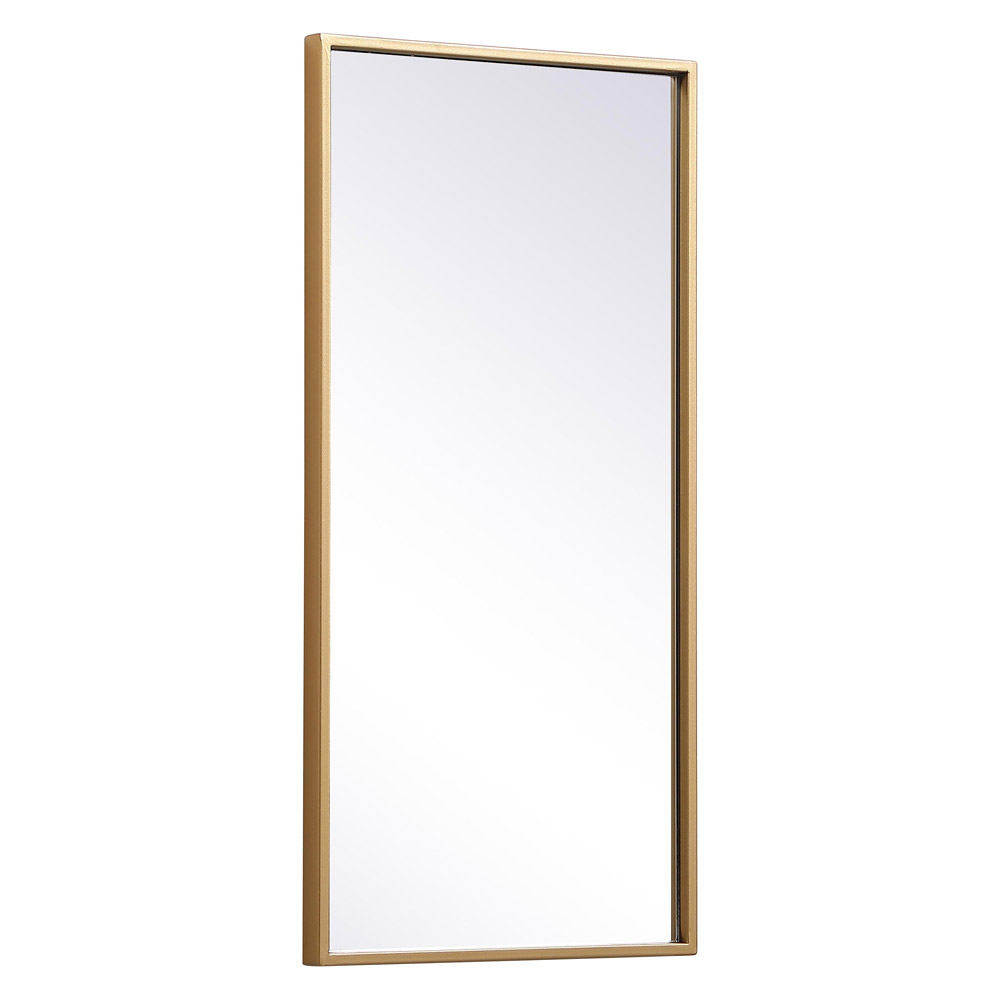 Elegant Wall Mirror - Brass, L 28" (MR41428BR)