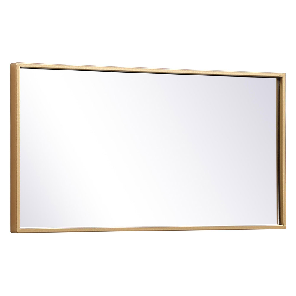 Elegant Wall Mirror - Brass, L 28" (MR41428BR)