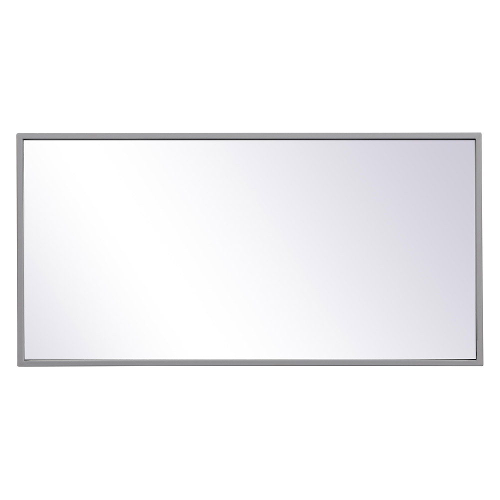 Elegant Wall Mirror - Gray, L 28" (MR41428GR)