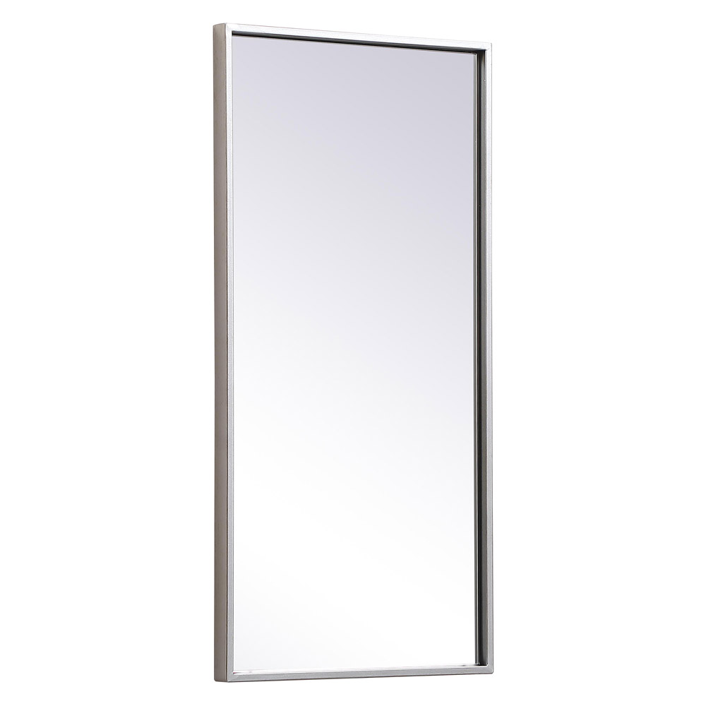 Elegant Wall Mirror - Silver, L 28" (MR41428S)