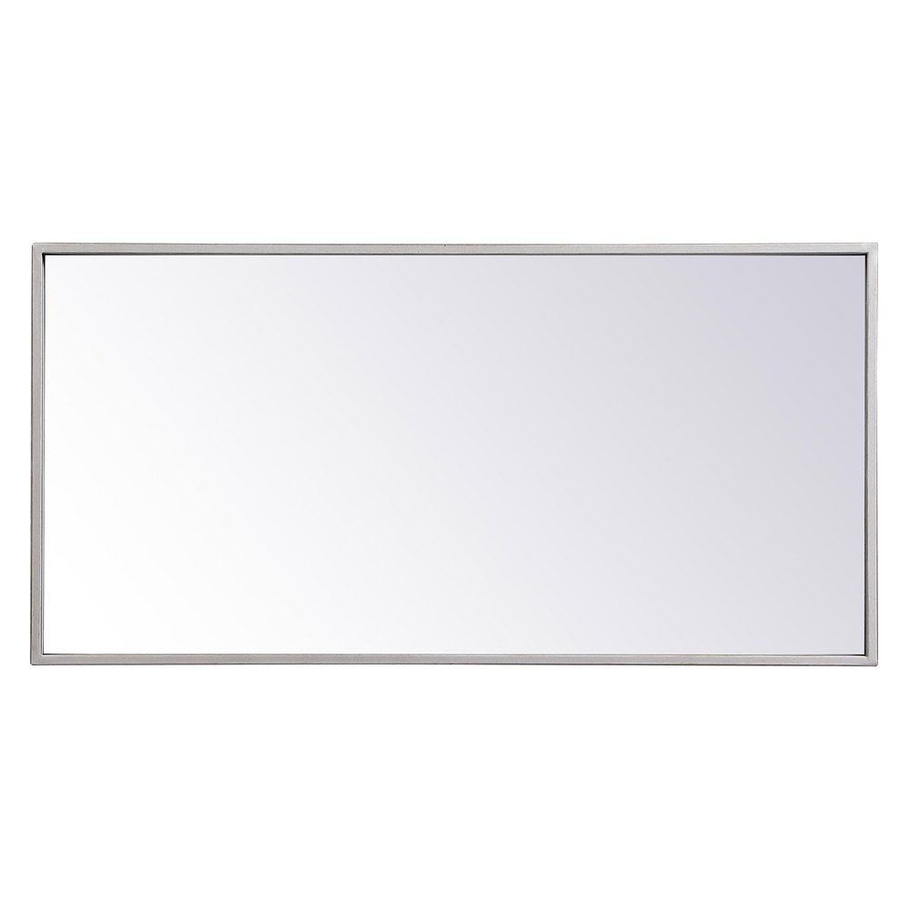 Elegant Wall Mirror - Silver, L 28" (MR41428S)