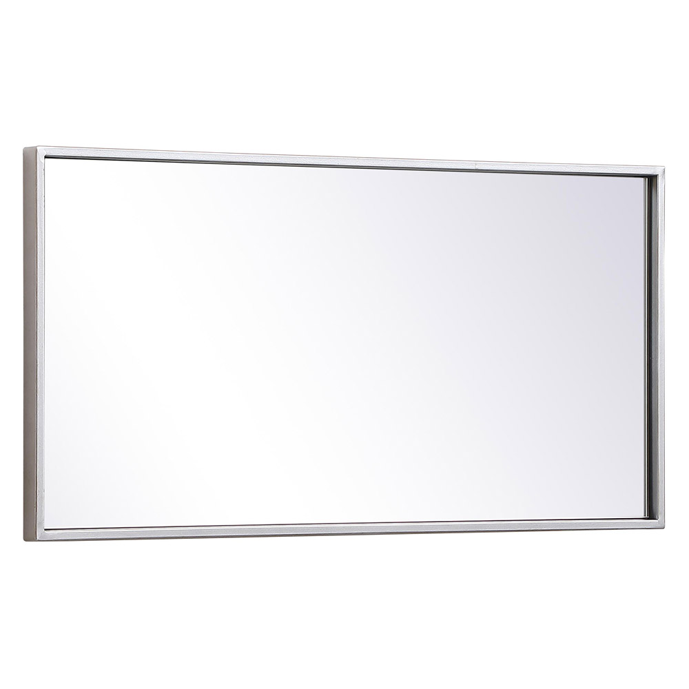 Elegant Wall Mirror - Silver, L 28" (MR41428S)