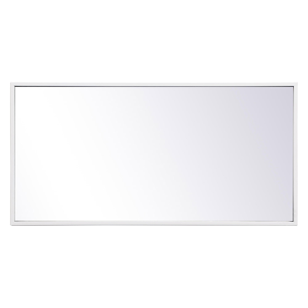 Elegant Wall Mirror - White, L 28" (MR41428WH)