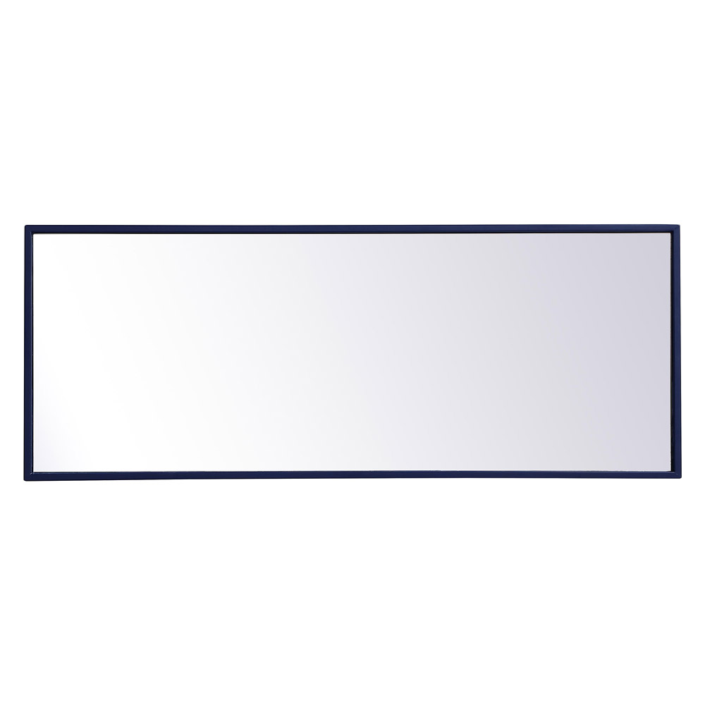 Elegant Wall Mirror - Blue, L 14" (MR41436BL)