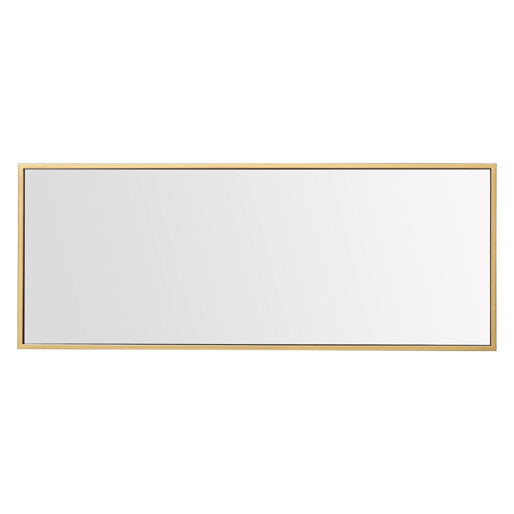 Elegant Wall Mirror - Brass, L 14" (MR41436BR)