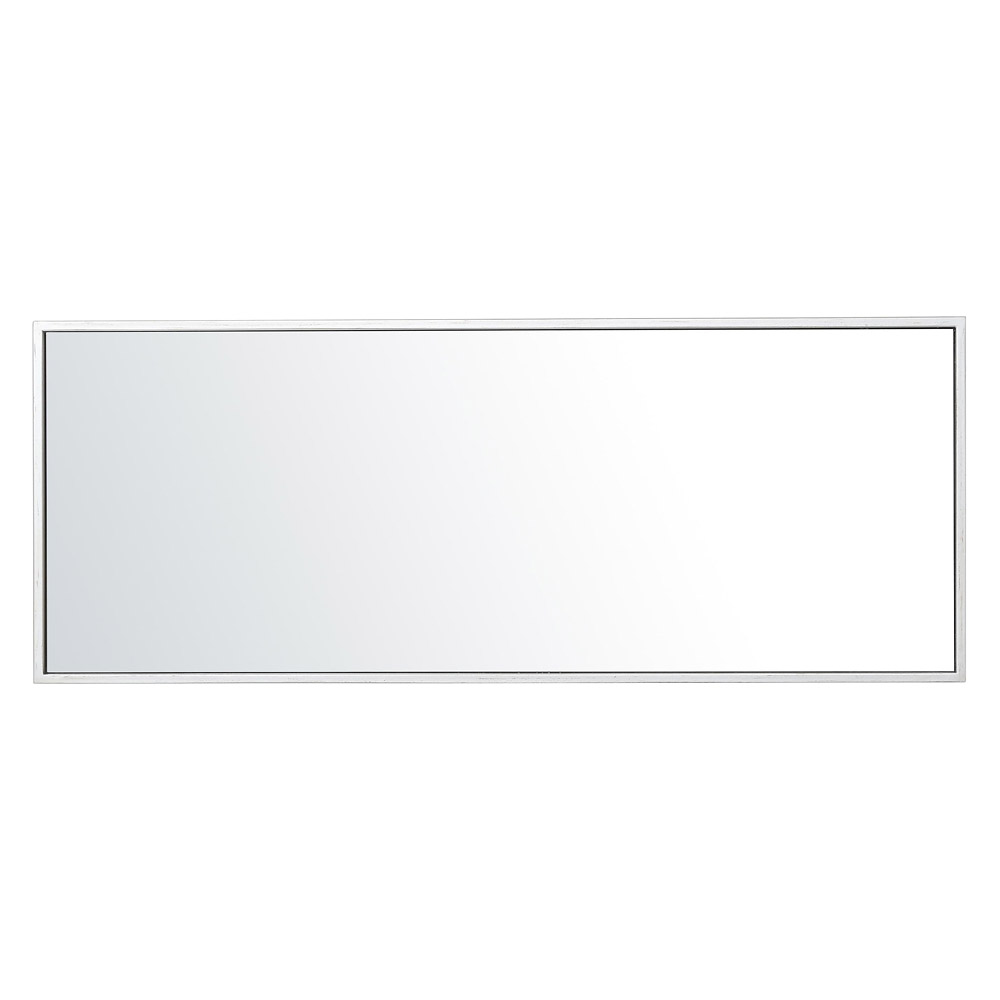 Elegant Wall Mirror - Silver, L 14" (MR41436S)