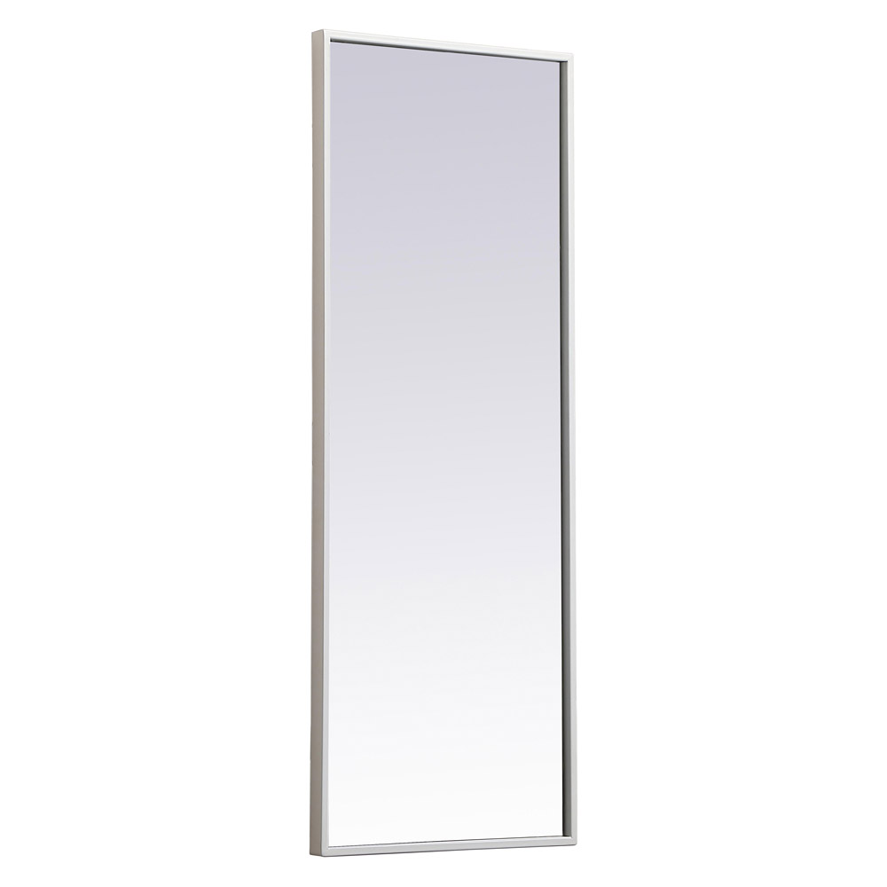 Elegant Wall Mirror - White, L 14" (MR41436WH)