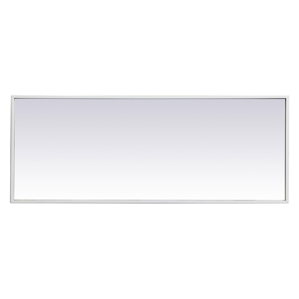 Elegant Wall Mirror - White, L 14" (MR41436WH)