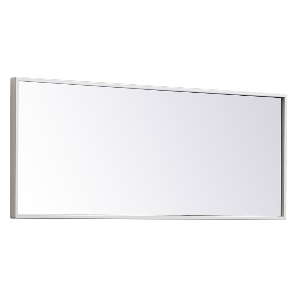 Elegant Wall Mirror - White, L 14" (MR41436WH)