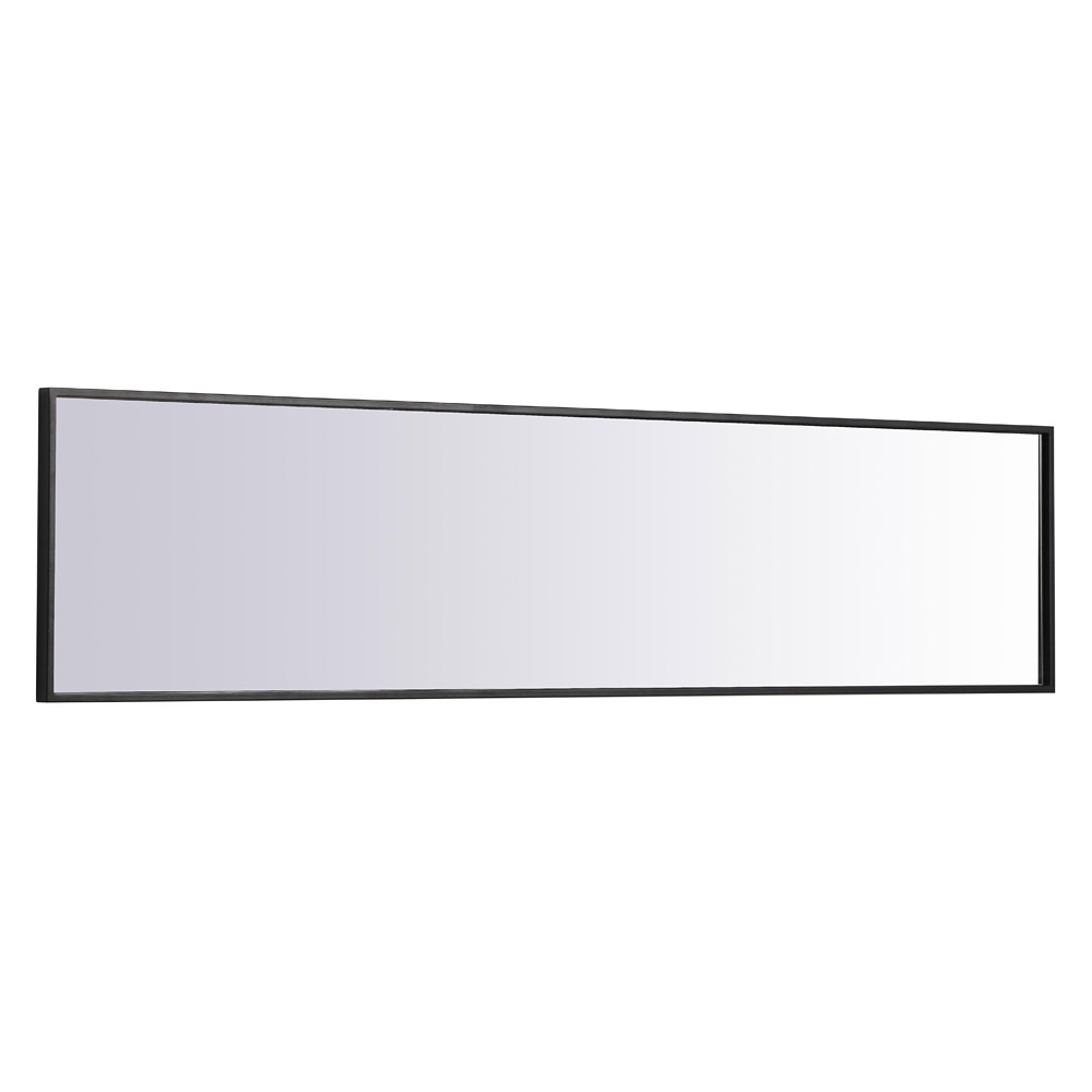 Elegant 14" Metal Frame Rectangle Mirror - Black (MR41460BK)