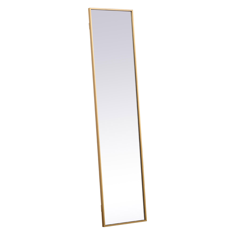 Elegant 14" Metal Frame Rectangle Mirror - Brass (MR41460BR)