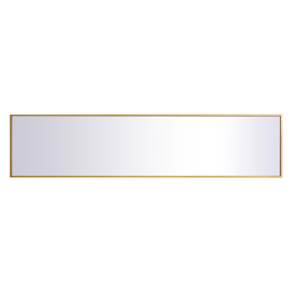 Elegant 14" Metal Frame Rectangle Mirror - Brass (MR41460BR)