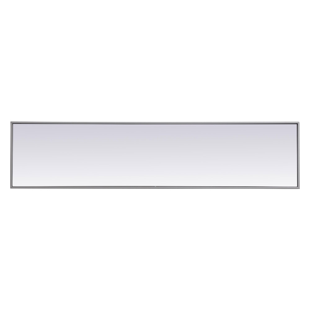 Elegant 14" Metal Frame Rectangle Mirror - Gray (MR41460GR)