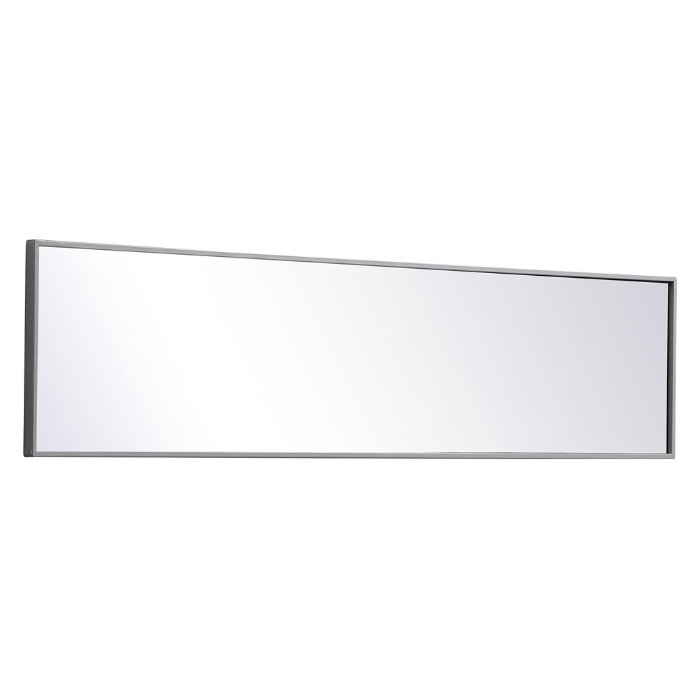 Elegant 14" Metal Frame Rectangle Mirror - Gray (MR41460GR)