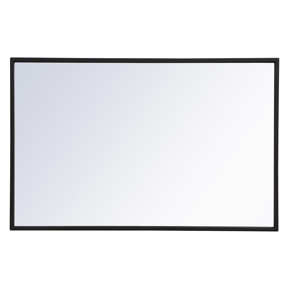 Elegant Wall Mirror - Black, L 28" (MR41828BK)