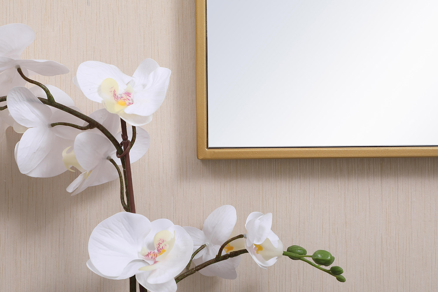 Elegant Wall Mirror - Brass, L 28" (MR41828BR)