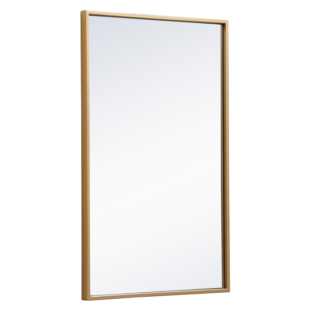 Elegant Wall Mirror - Brass, L 28" (MR41828BR)