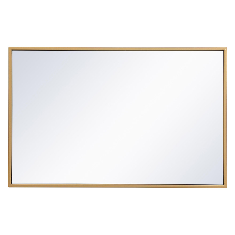 Elegant Wall Mirror - Brass, L 28" (MR41828BR)