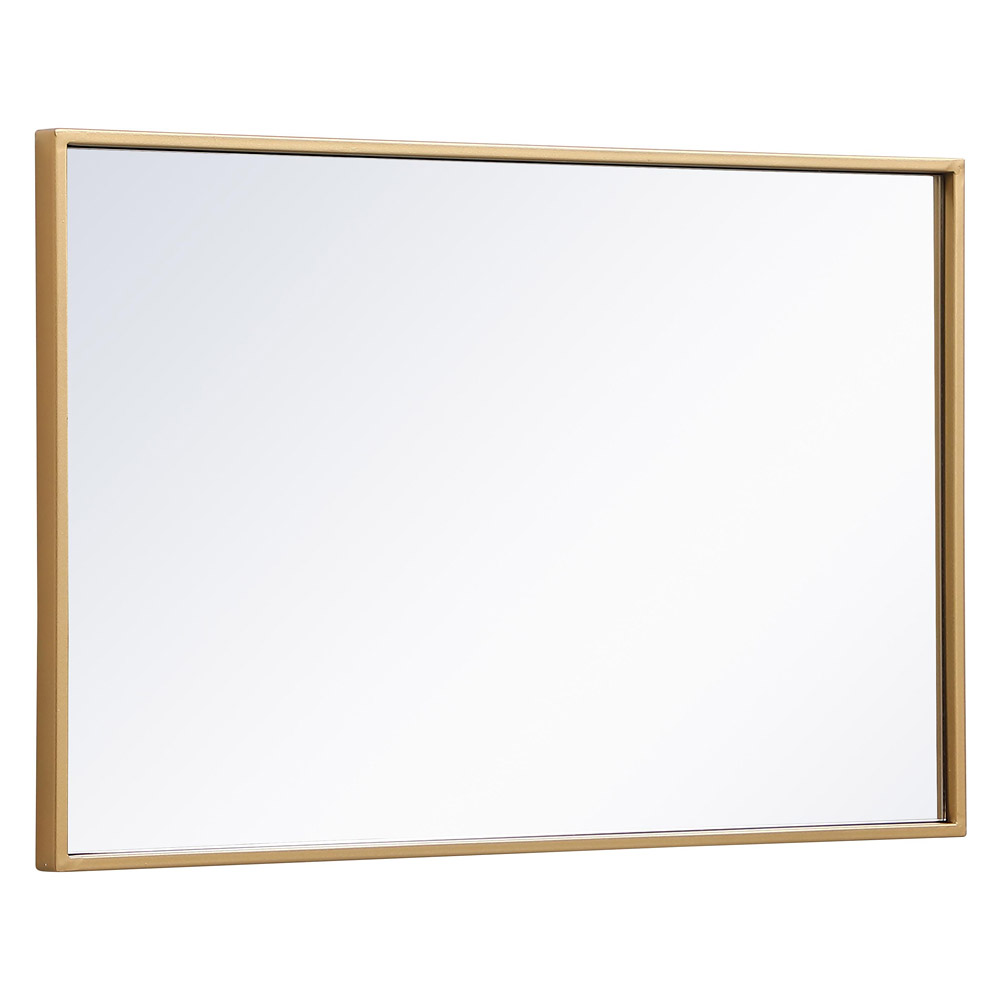 Elegant Wall Mirror - Brass, L 28" (MR41828BR)