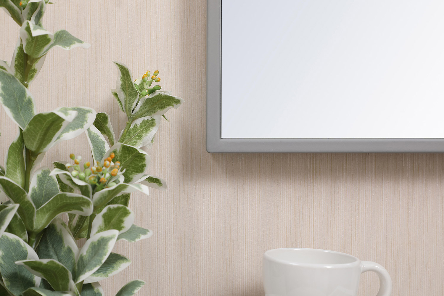 Elegant Wall Mirror - Gray, L 28" (MR41828GR)