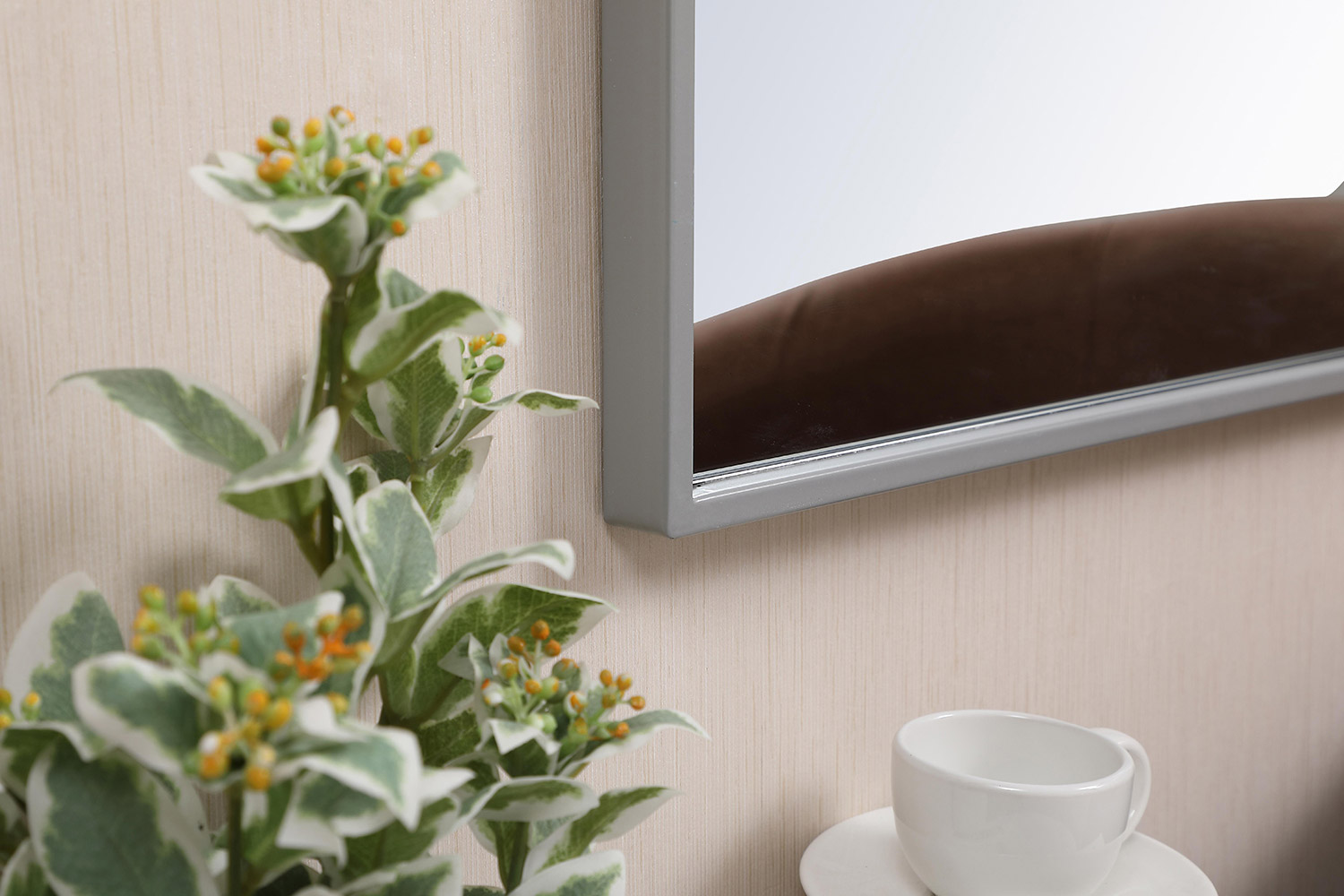 Elegant Wall Mirror - Gray, L 28" (MR41828GR)