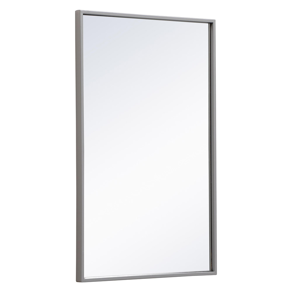 Elegant Wall Mirror - Gray, L 28" (MR41828GR)