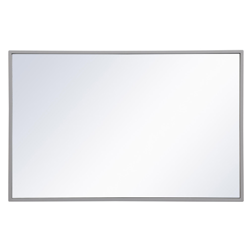 Elegant Wall Mirror - Gray, L 28" (MR41828GR)