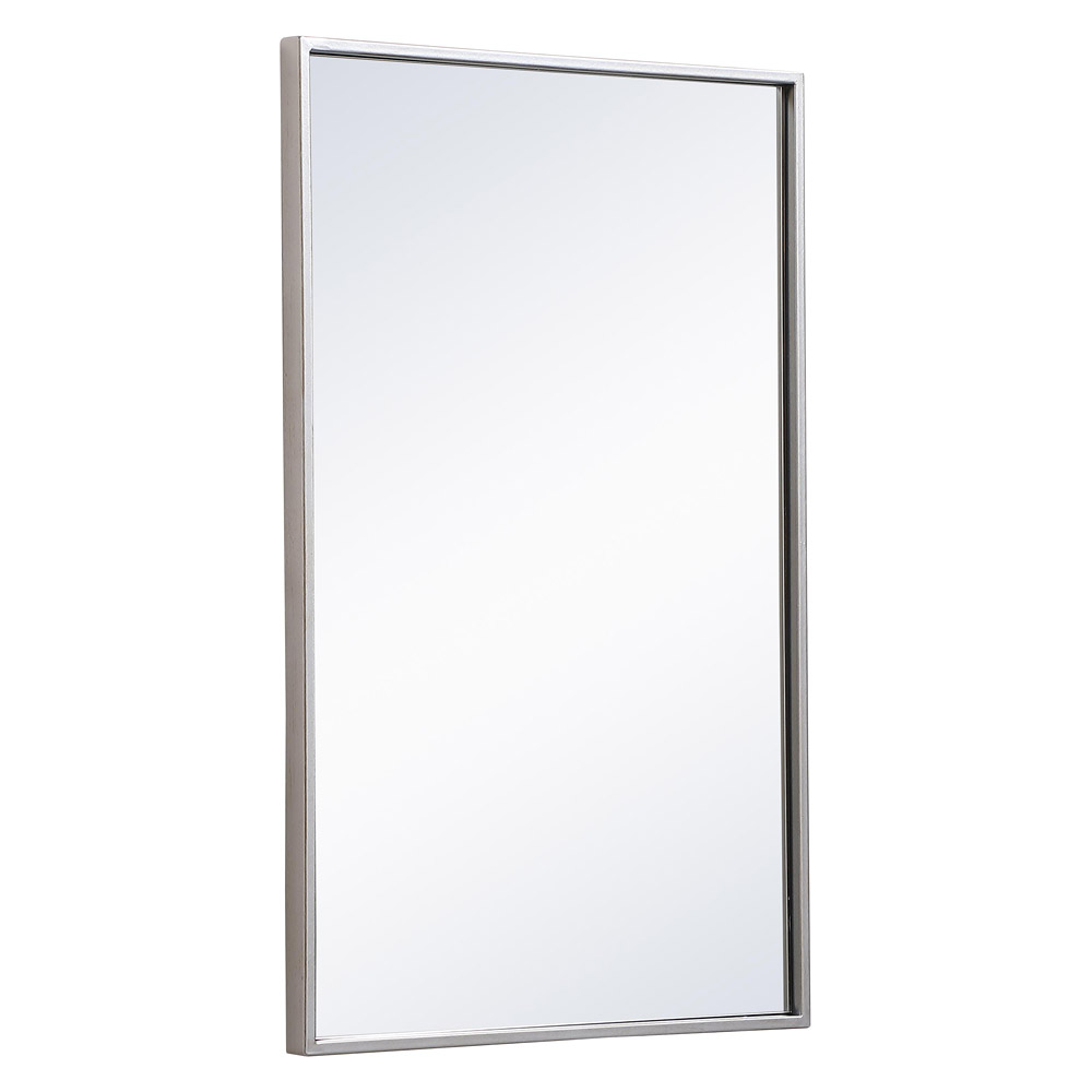 Elegant Wall Mirror - Silver, L 28" (MR41828S)