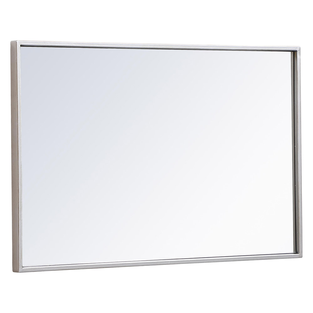 Elegant Wall Mirror - Silver, L 28" (MR41828S)