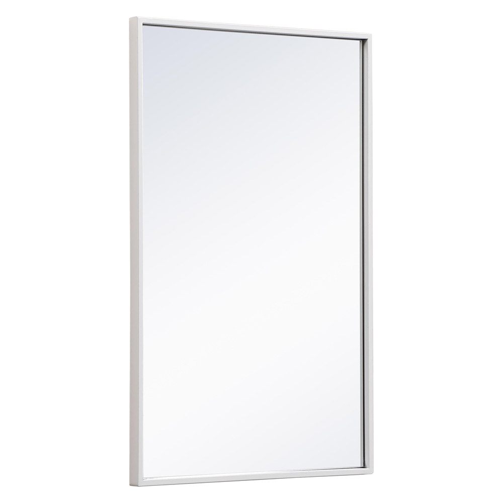 Elegant Wall Mirror - White, L 28" (MR41828WH)