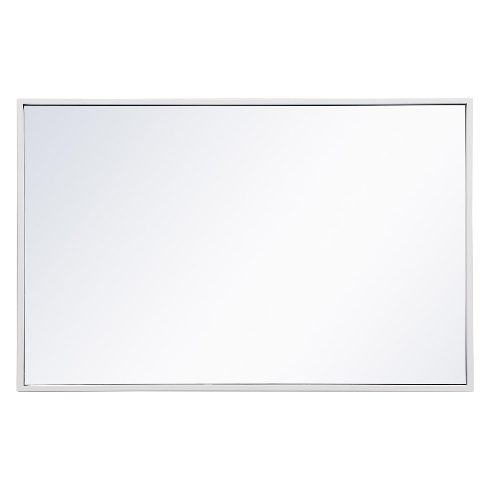 Elegant Wall Mirror - White, L 28" (MR41828WH)