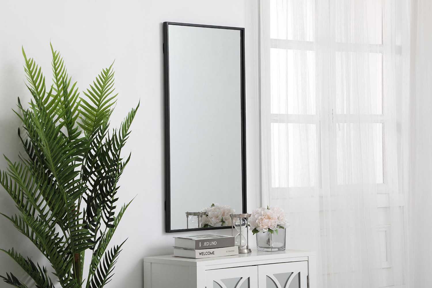 Elegant Wall Mirror - Black, L 18" (MR41836BK)