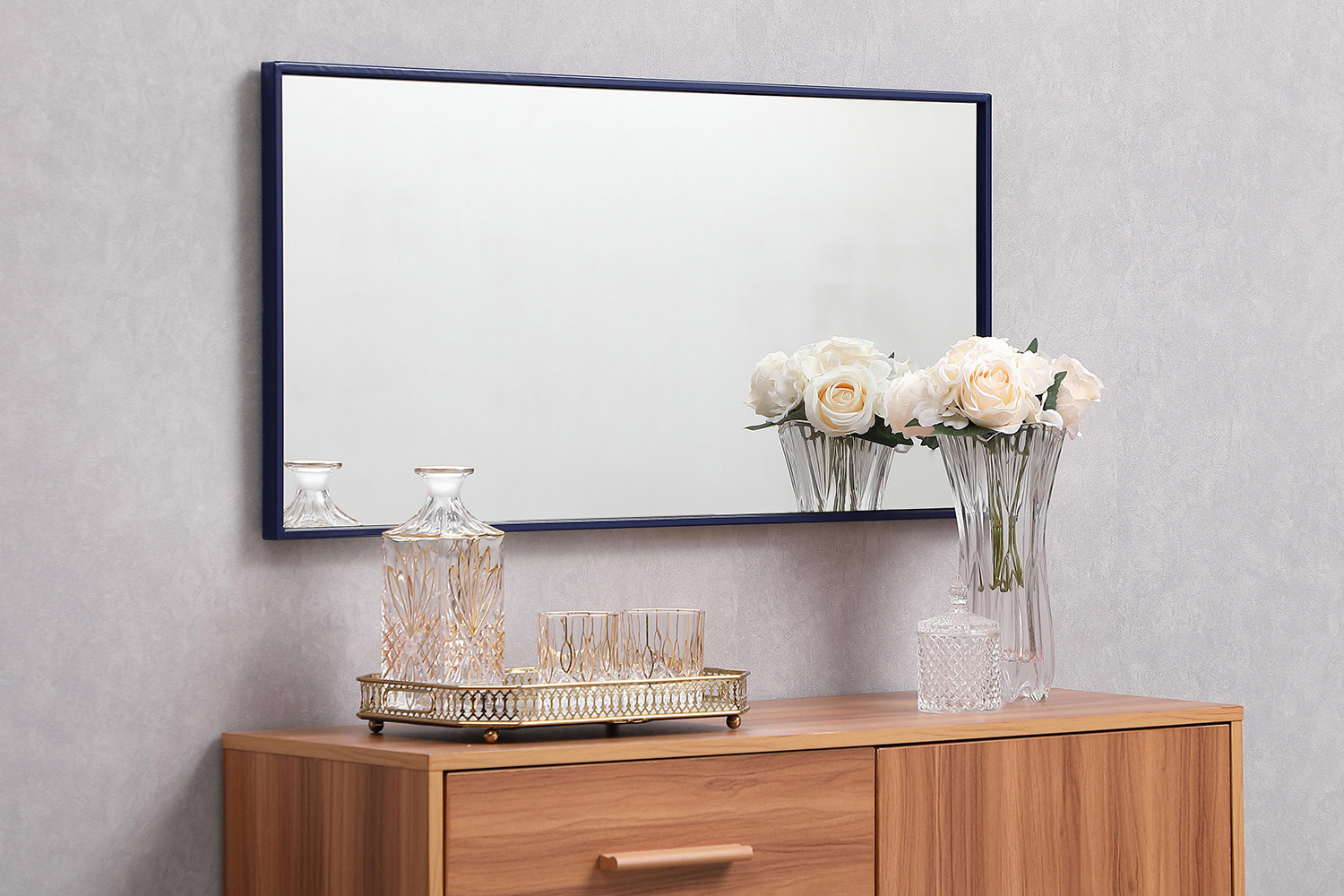 Elegant Wall Mirror - Blue, L 18" (MR41836BL)