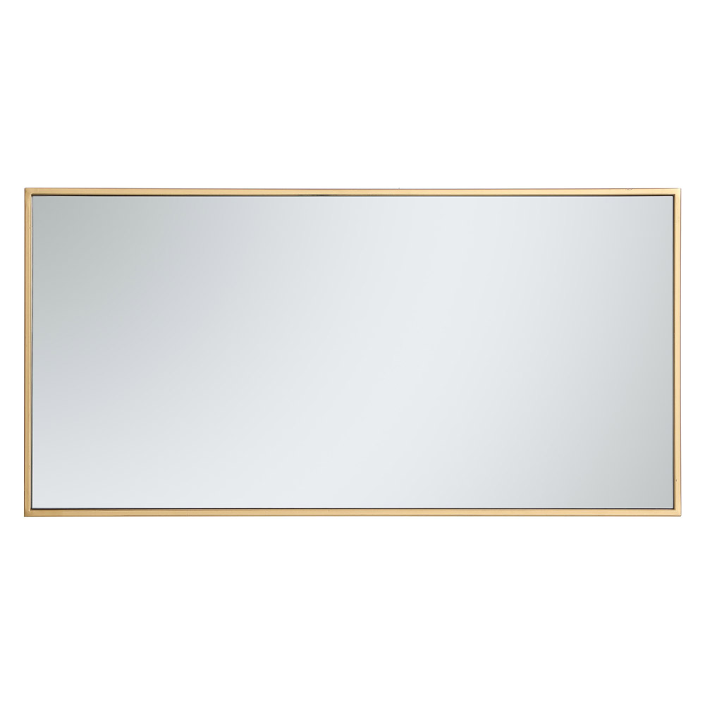 Elegant Wall Mirror - Brass, L 18" (MR41836BR)