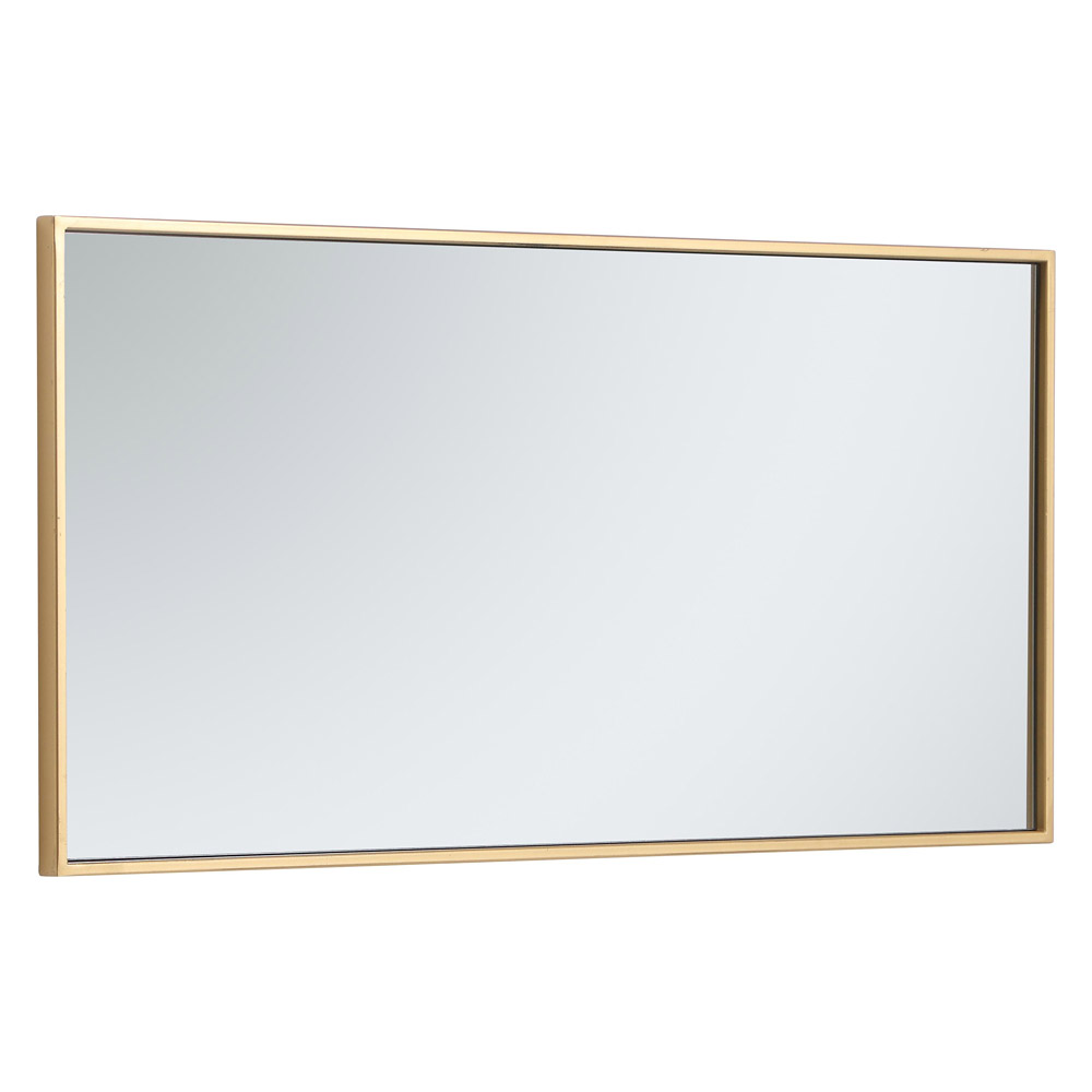 Elegant Wall Mirror - Brass, L 18" (MR41836BR)