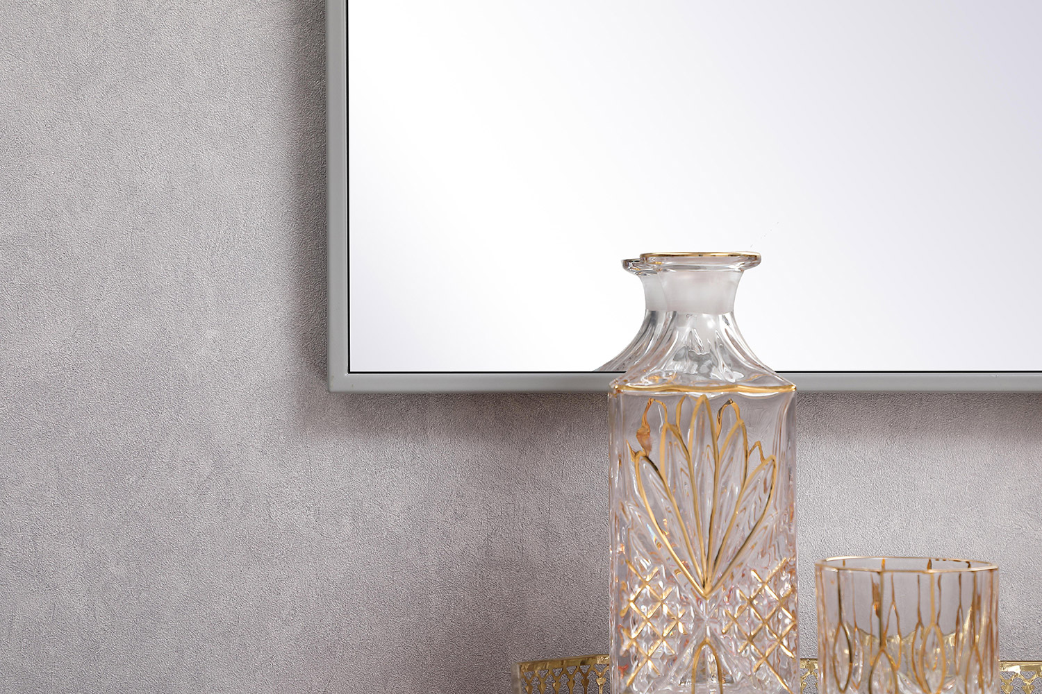 Elegant Wall Mirror - Gray, L 18" (MR41836GR)