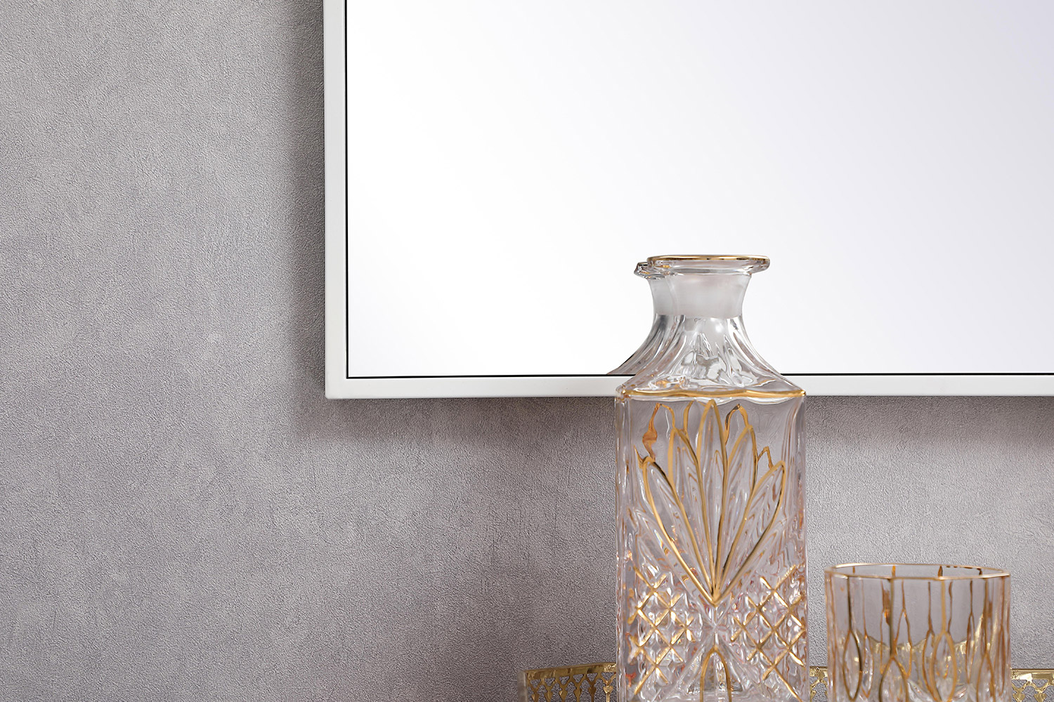 Elegant Wall Mirror - White, L 18" (MR41836WH)