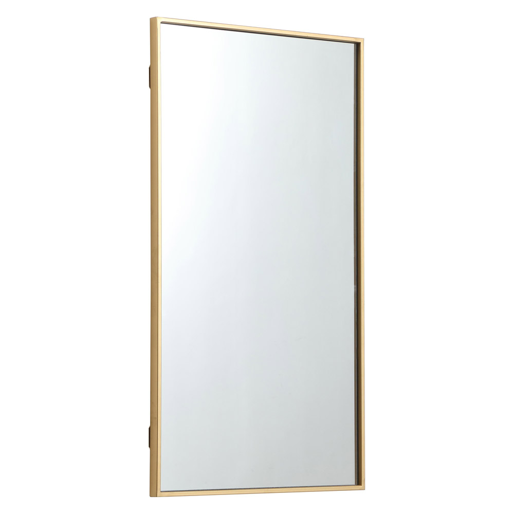 Elegant Wall Mirror - Brass, L 20" (MR42036BR)